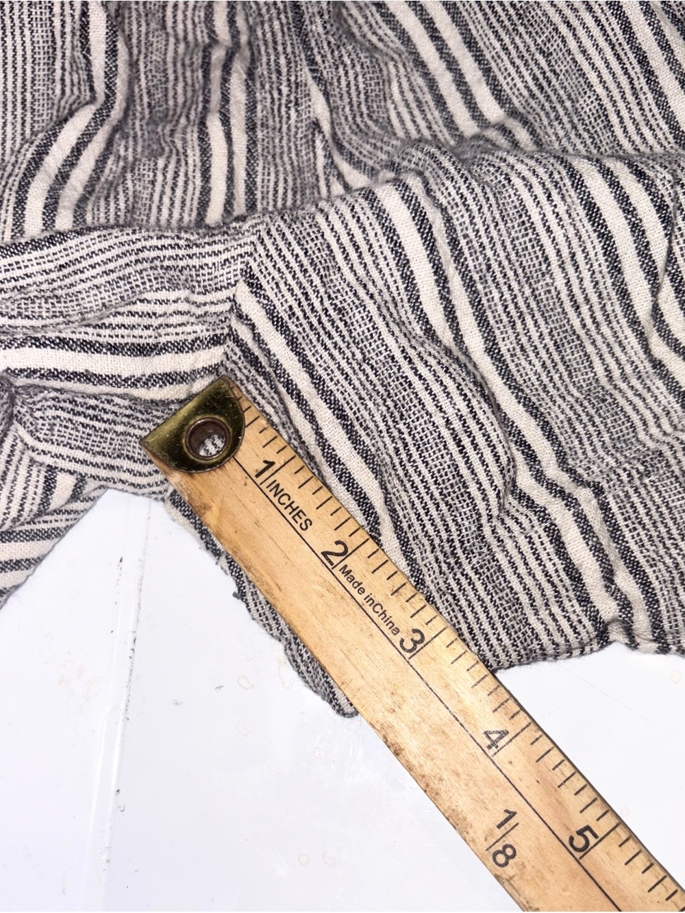 Lane Bryant Striped Linen-Blend Drawstring Shorts 14-16 - Picture 10 of 12